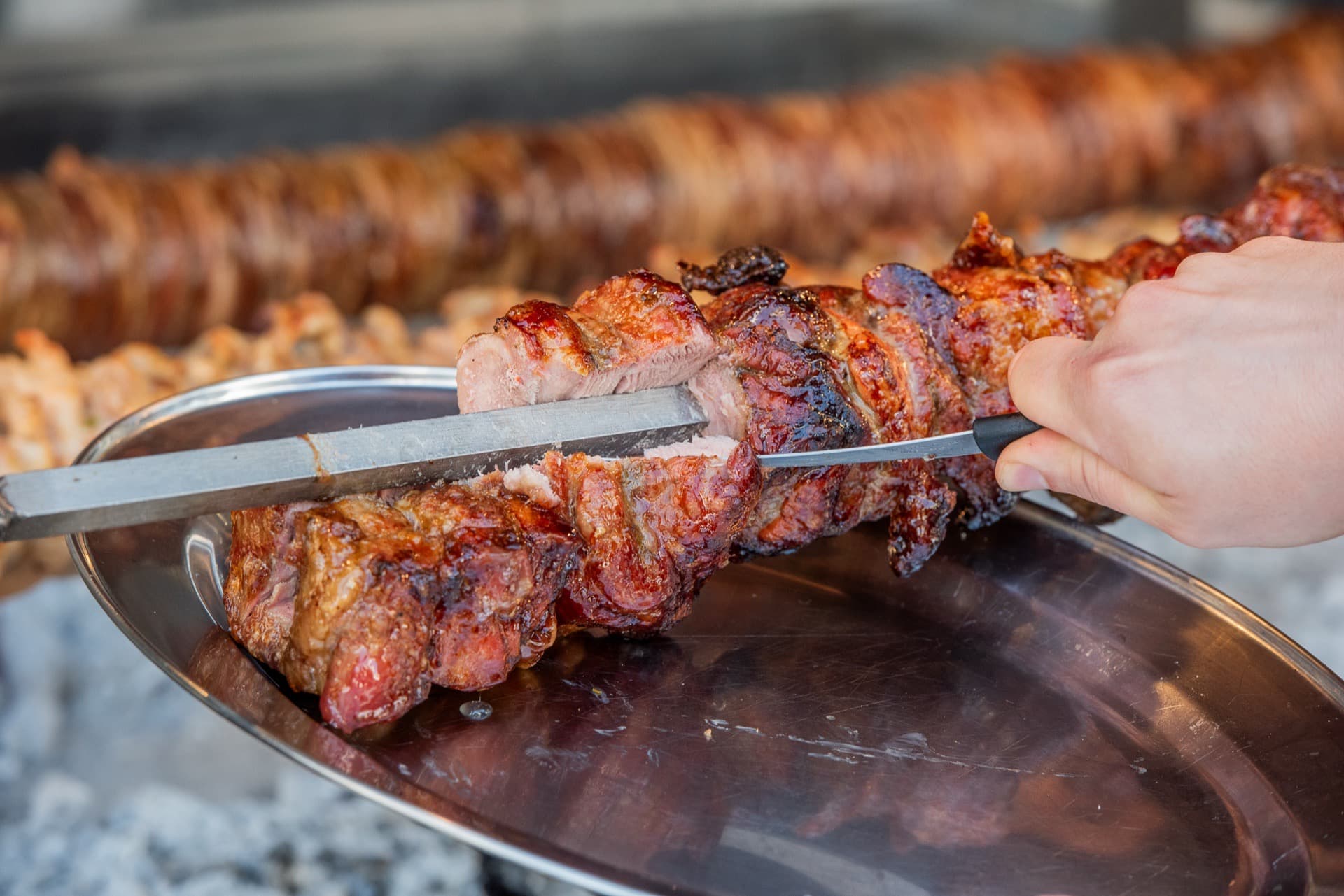 Kontosouvli being carved from the spit