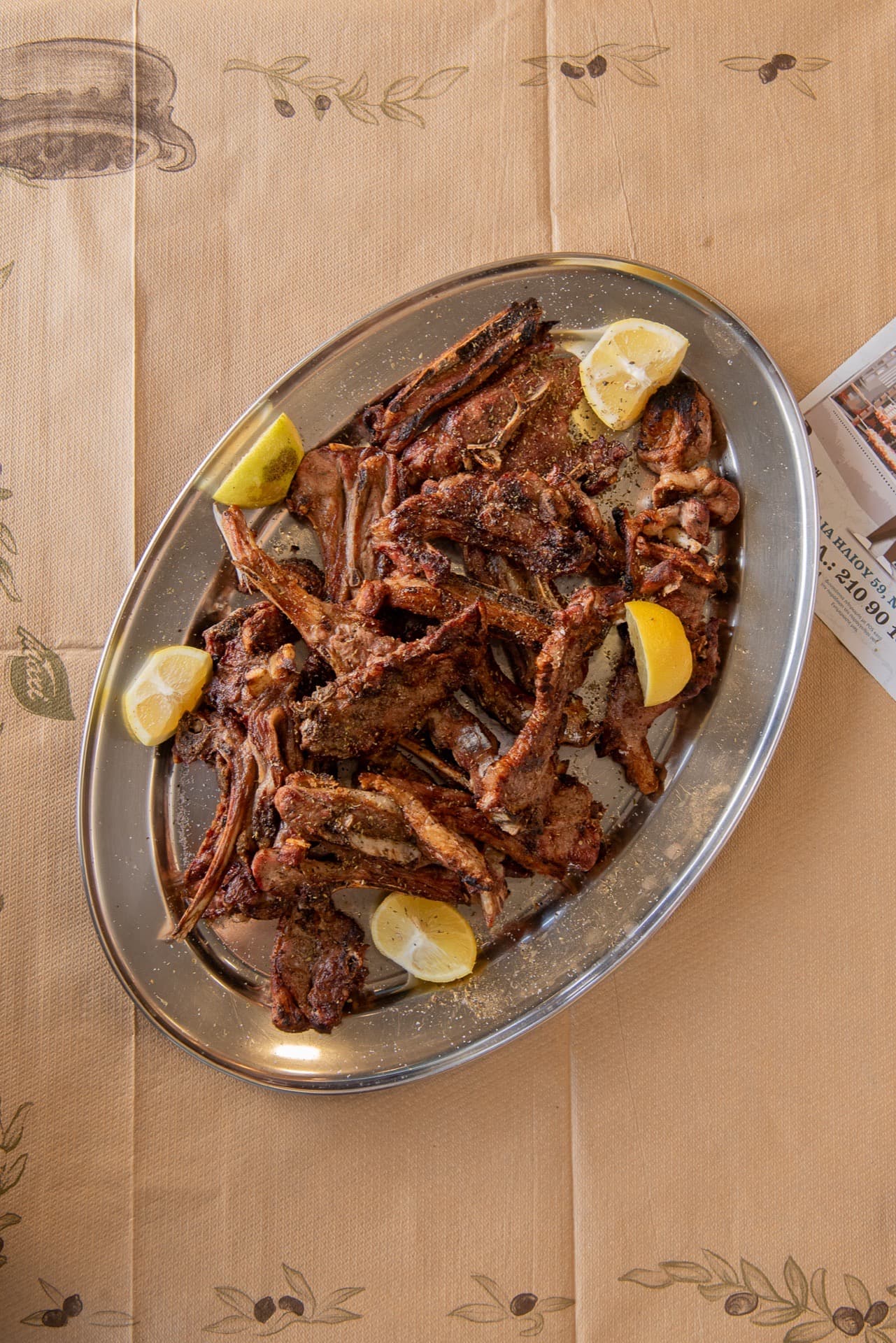 A portion of lamb chops